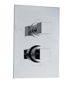 Picture of KUBIX Twin Concealed Thermostatic Shower Valve with Diverter