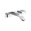 Picture of 3 hole basin mixer wall mounted, with short spout
