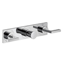 Picture of 2 handle bath and shower mixer for concealed installation with lever handles and plate