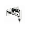 Picture of Single lever basin mixer with plate and short spout