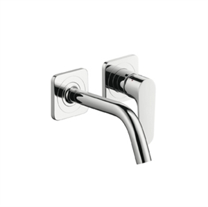 Picture of Single lever basin mixer with escutcheons and short spout