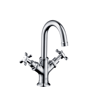 Picture of 2 handle basin mixer for small basins with waste set