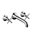 Picture of 3 hole basin mixer with cross handles and long spout