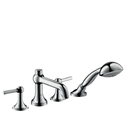 Picture of 4 hole rim mounted bath and shower mixer with lever handles