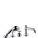 Picture of 4 hole thermostatic tile mounted bath and shower mixer