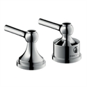 Picture of 2 hole thermostatic rim mounted bath mixer with lever handles