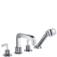 Picture of 4 hole tile mounted bath and shower mixer with lever handles